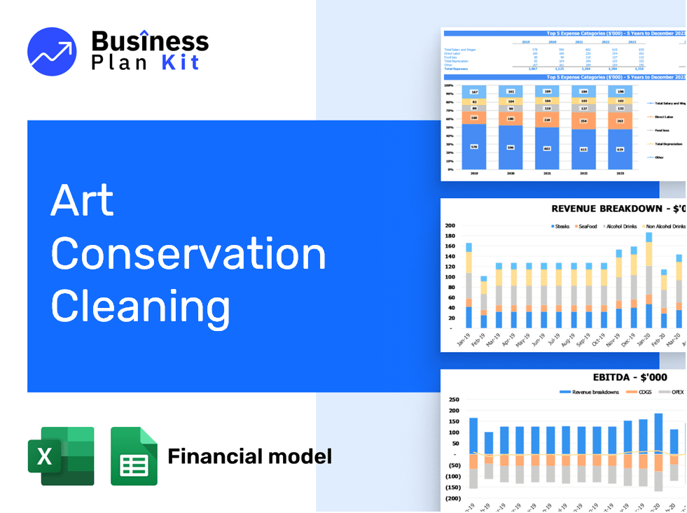 Art Conservation Cleaning Financial Model Example