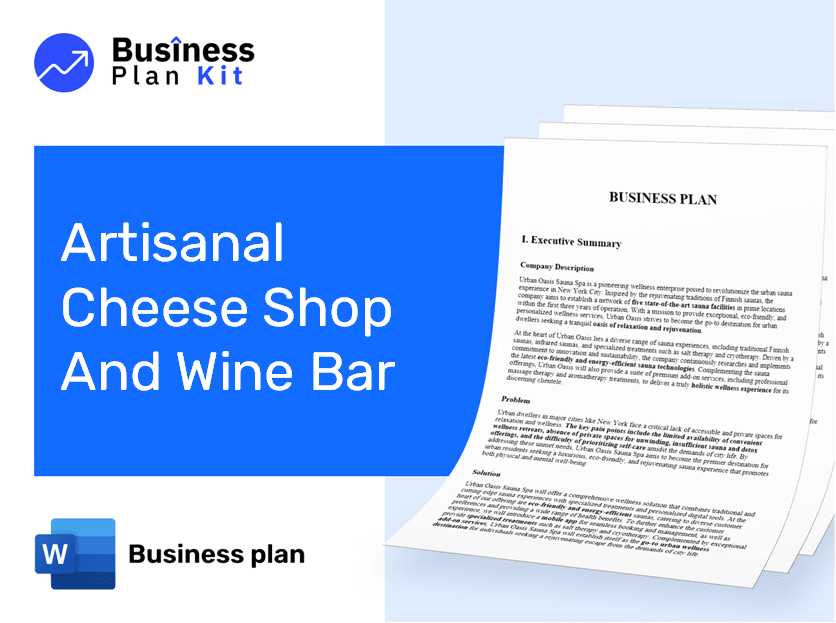 Artisanal Cheese Shop And Wine Bar Business Plan Example