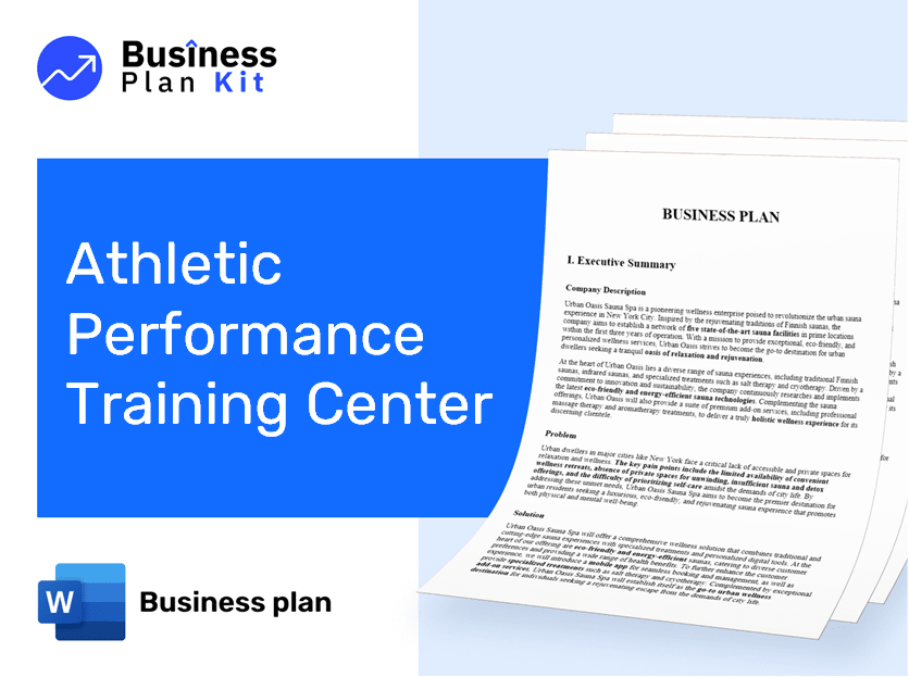 Athletic Performance Training Center Business Plan Example