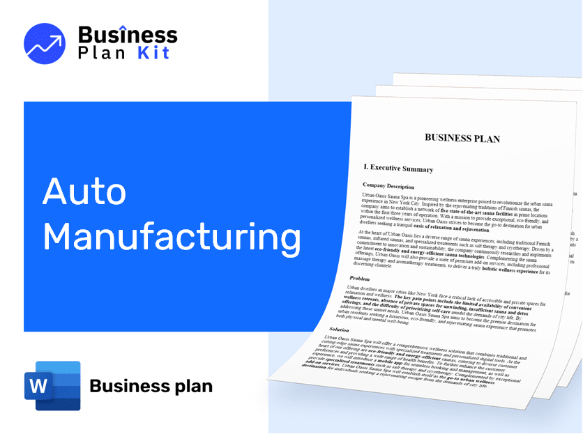 Auto Manufacturing Business Plan Example