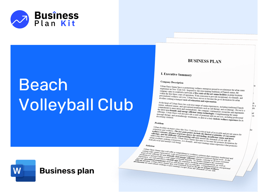 Beach Volleyball Club Business Plan Example