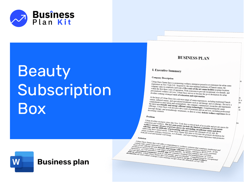 Beauty Subscription Box Business Plan Example
