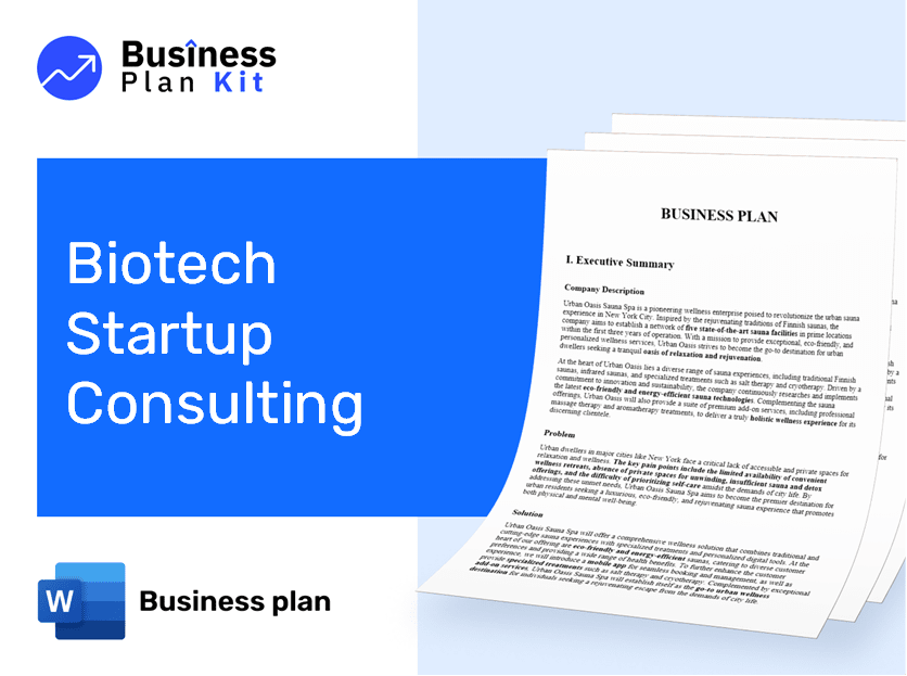 Biotech Startup Consulting Business Plan Example