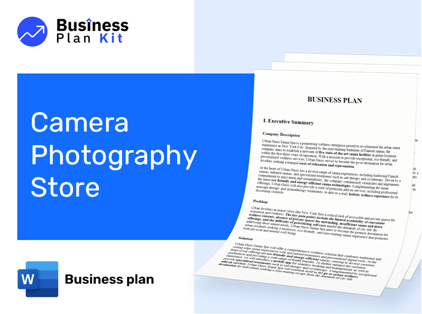 Camera Photography Store Business Plan Example