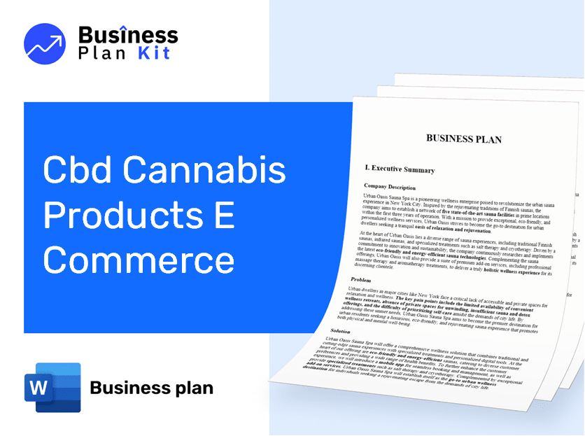 Cbd Cannabis Products E Commerce Business Plan Example