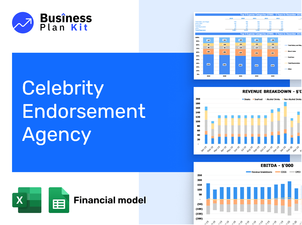 Celebrity Endorsement Agency Financial Model Example