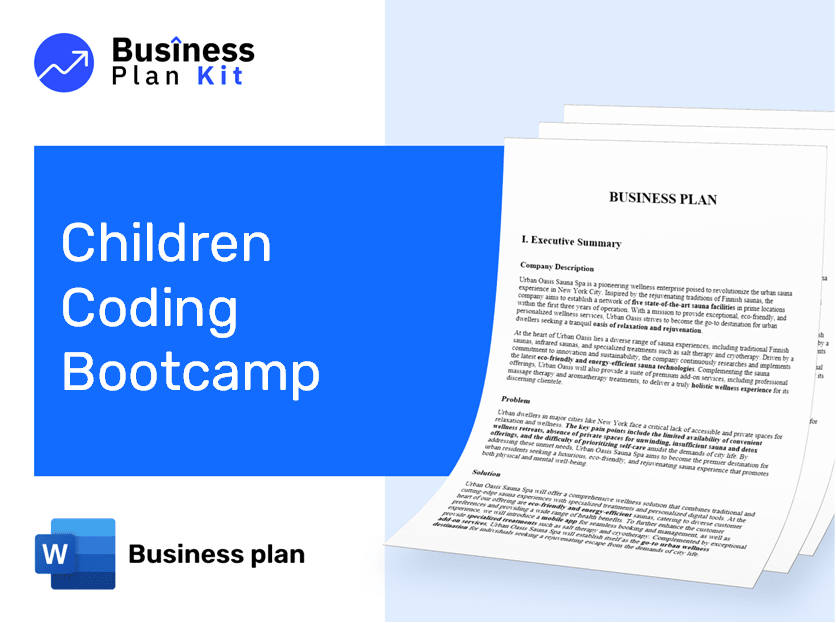 Children Coding Bootcamp Business Plan Example