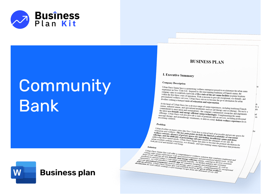 Community Bank Business Plan Example