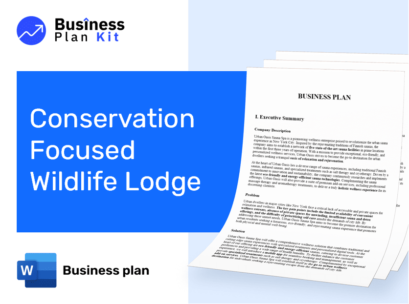 Conservation Focused Wildlife Lodge Business Plan Example
