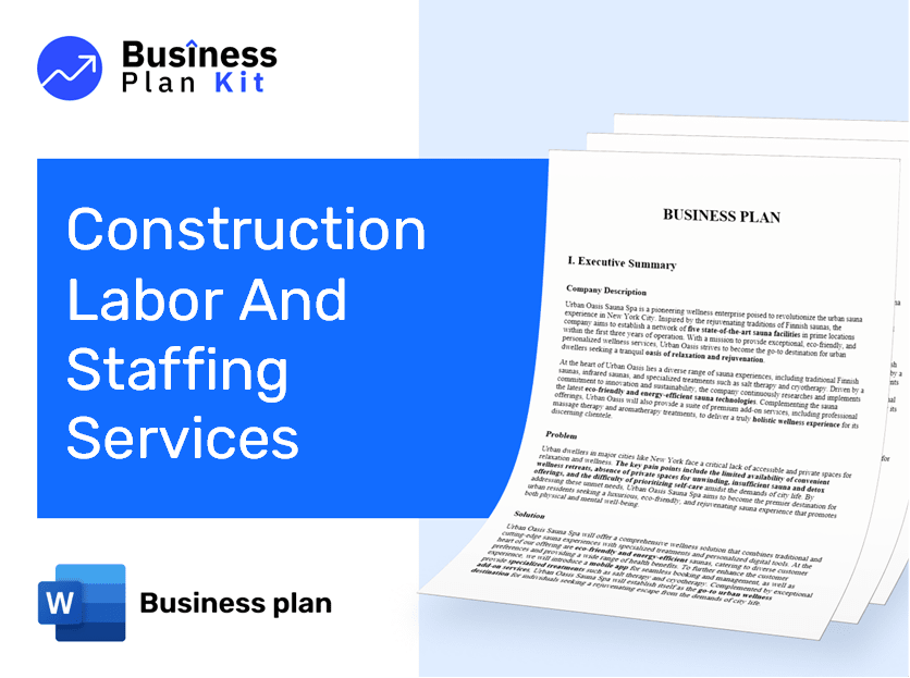 Construction Labor And Staffing Services Business Plan Example