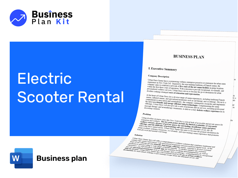 Electric Scooter Rental Business Plan Example