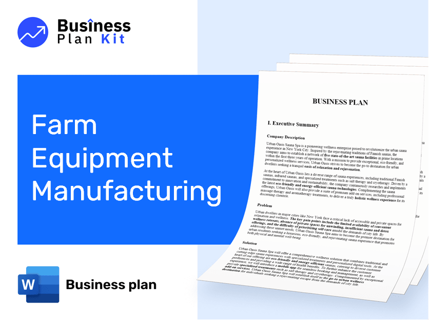 Farm Equipment Manufacturing Business Plan Example