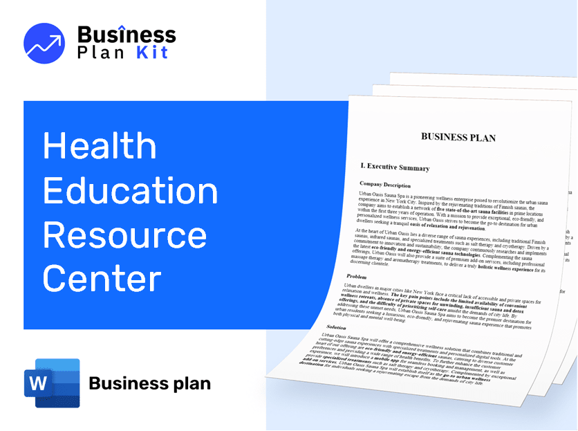 Health Education Resource Center Business Plan Example