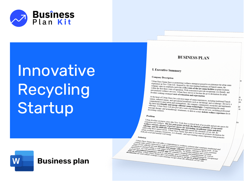 Innovative Recycling Startup Business Plan Example