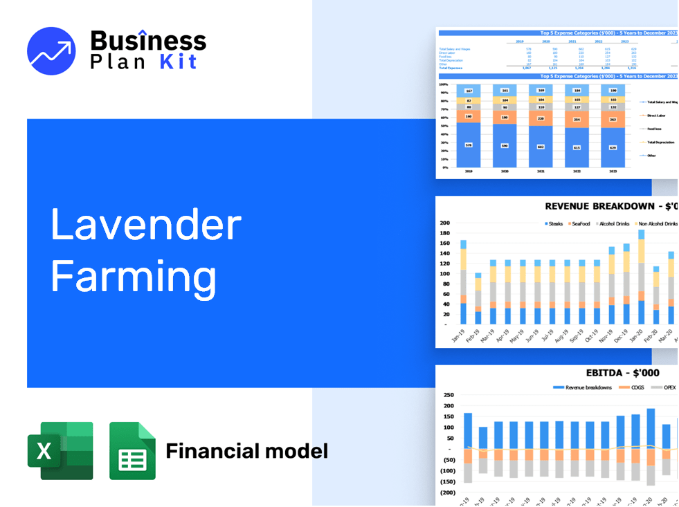 Lavender Farming Financial Model Example
