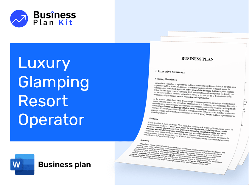 Luxury Glamping Resort Operator Business Plan Example