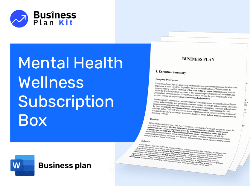 Mental Health Wellness Subscription Box Business Plan Example