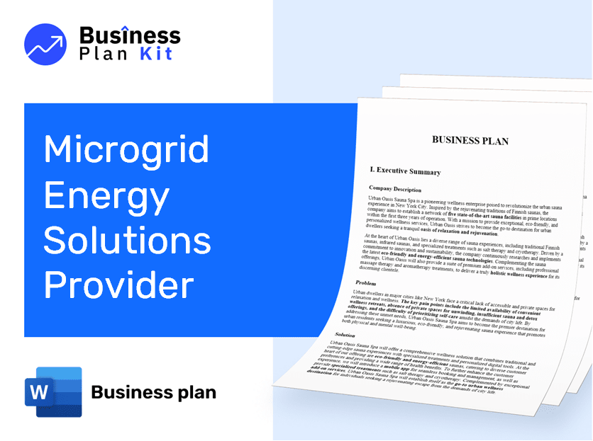 Microgrid Energy Solutions Provider Business Plan Example