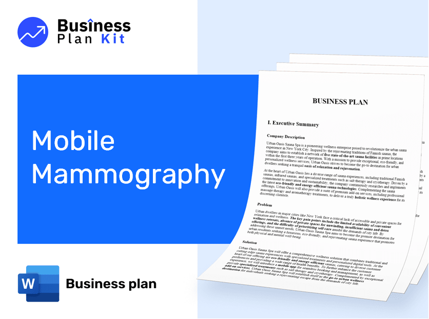 Mobile Mammography Business Plan Example