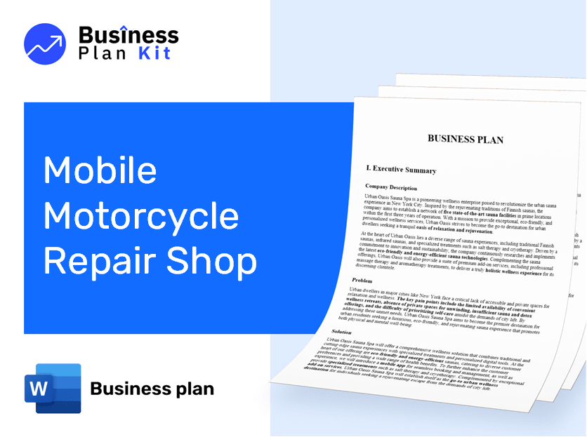 Mobile Motorcycle Repair Shop Business Plan Example