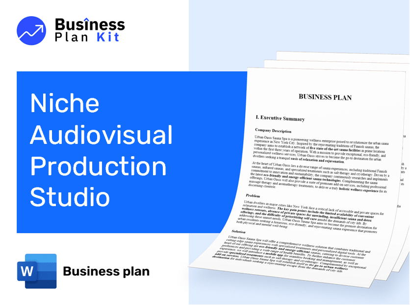 Niche Audiovisual Production Studio Business Plan Example