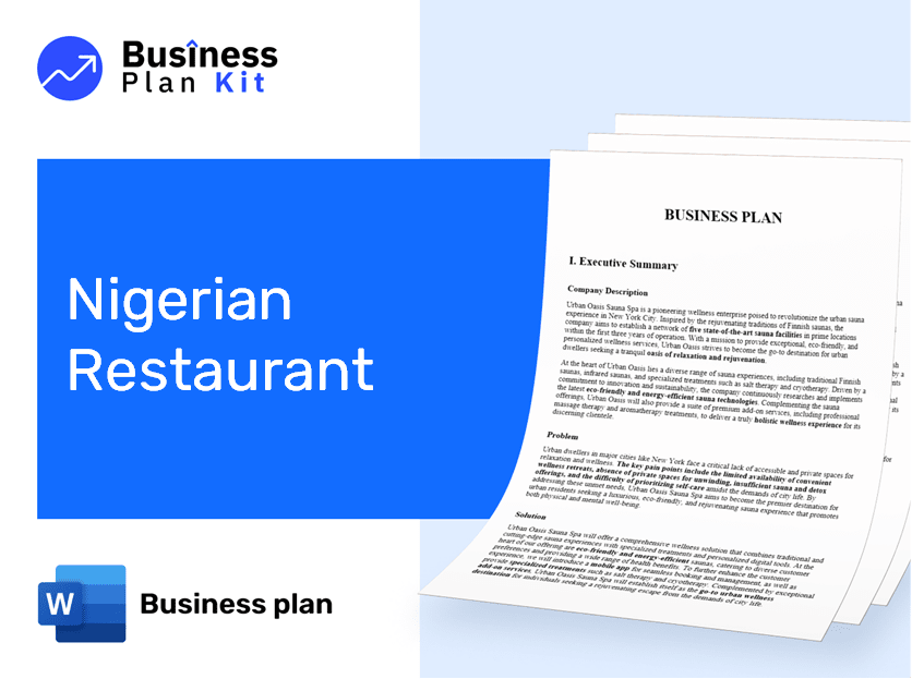 Nigerian Restaurant Business Plan Example
