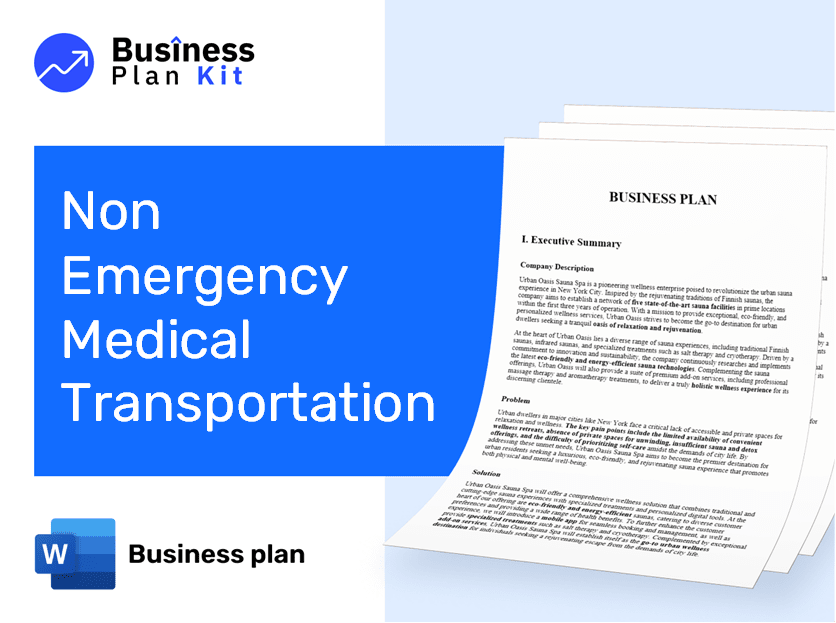 Non Emergency Medical Transportation Business Plan Example
