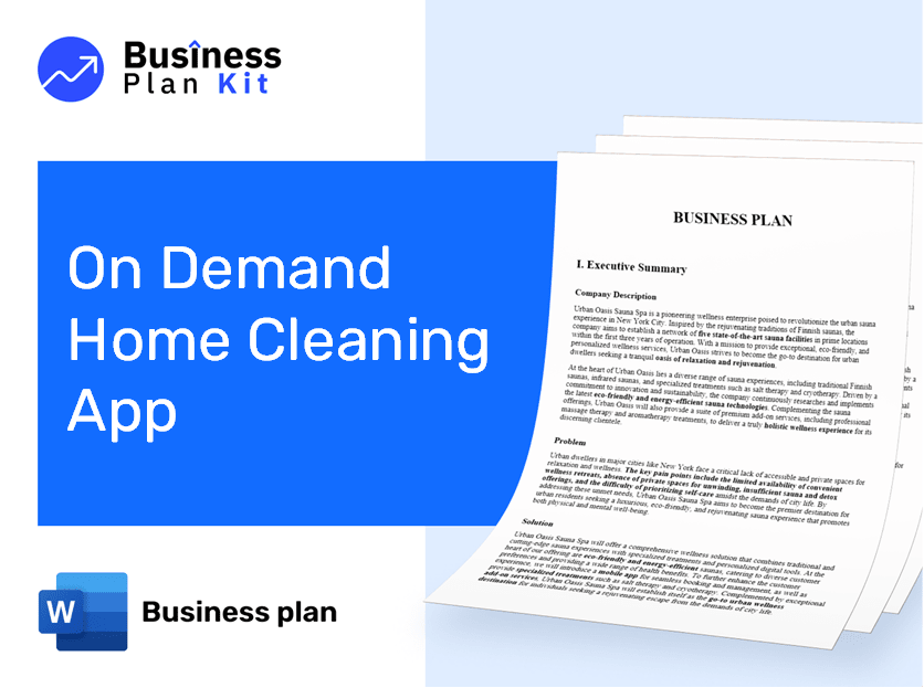 On Demand Home Cleaning App Business Plan Example