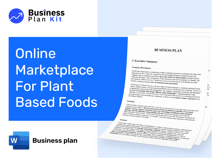 Online Marketplace For Plant Based Foods Business Plan Example