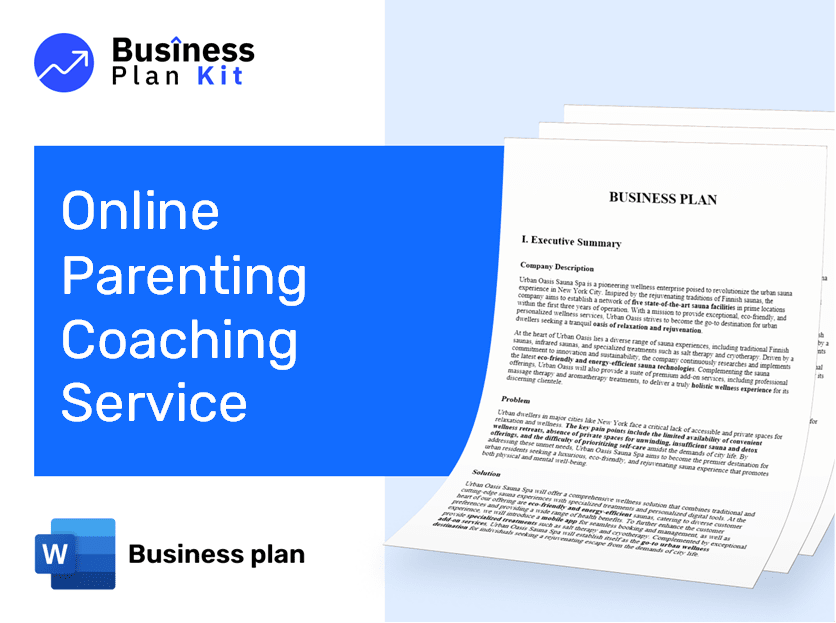Online Parenting Coaching Service Business Plan Example