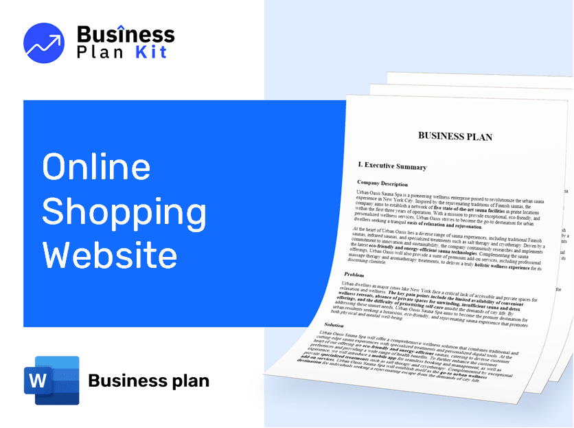 Online Shopping Website Business Plan Example