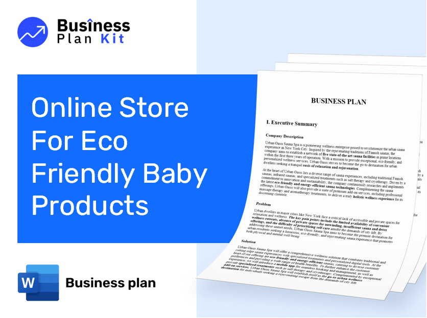 Online Store For Eco Friendly Baby Products Business Plan Example