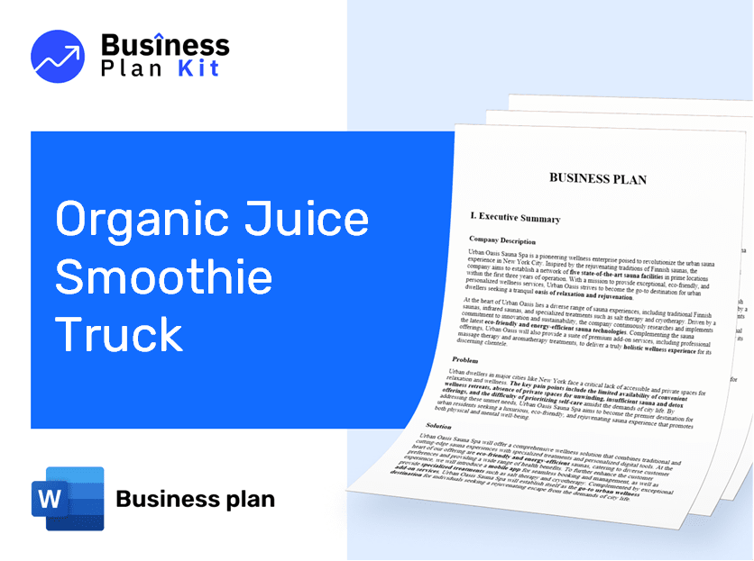 Organic Juice Smoothie Truck Business Plan Example