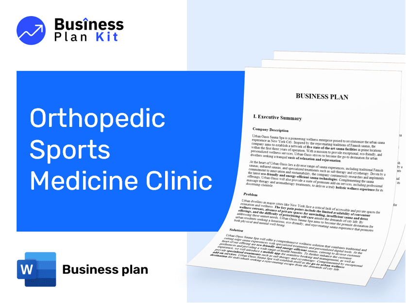 Orthopedic Sports Medicine Clinic Business Plan Example
