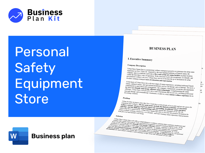 Personal Safety Equipment Store Business Plan Example