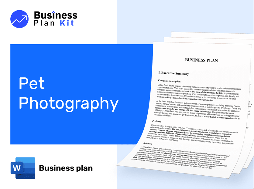 Pet Photography Business Plan Example