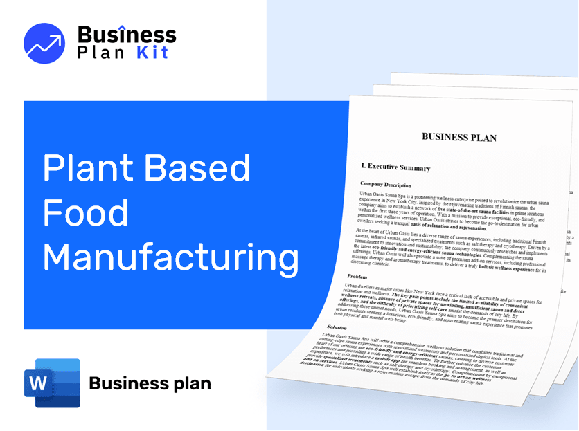 Plant Based Food Manufacturing Business Plan Example