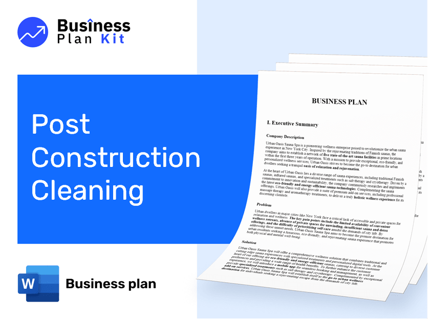 Post Construction Cleaning Business Plan Example