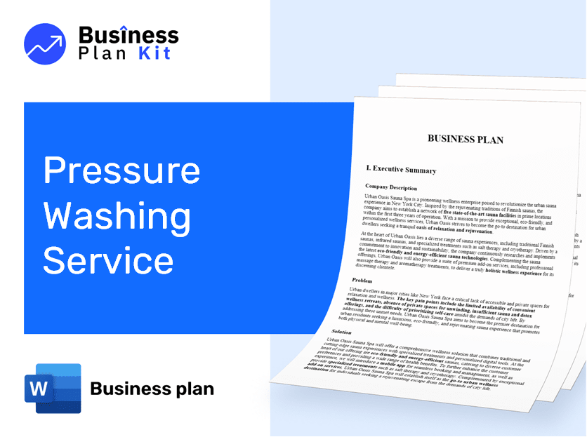 Pressure Washing Service Business Plan Example