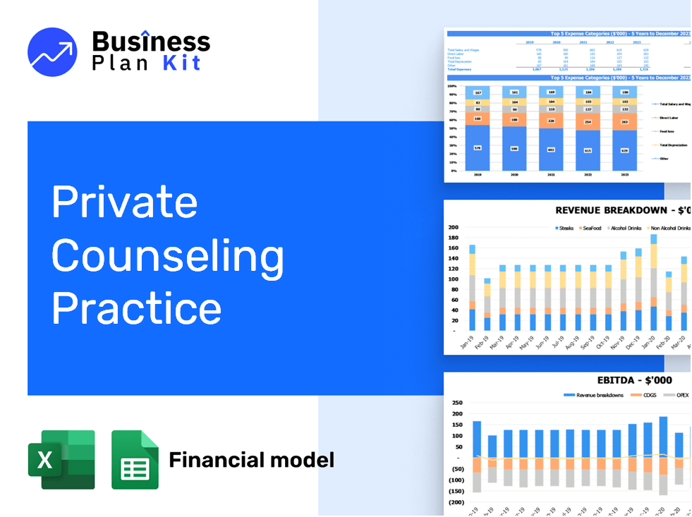 Private Counseling Practice Financial Model Example