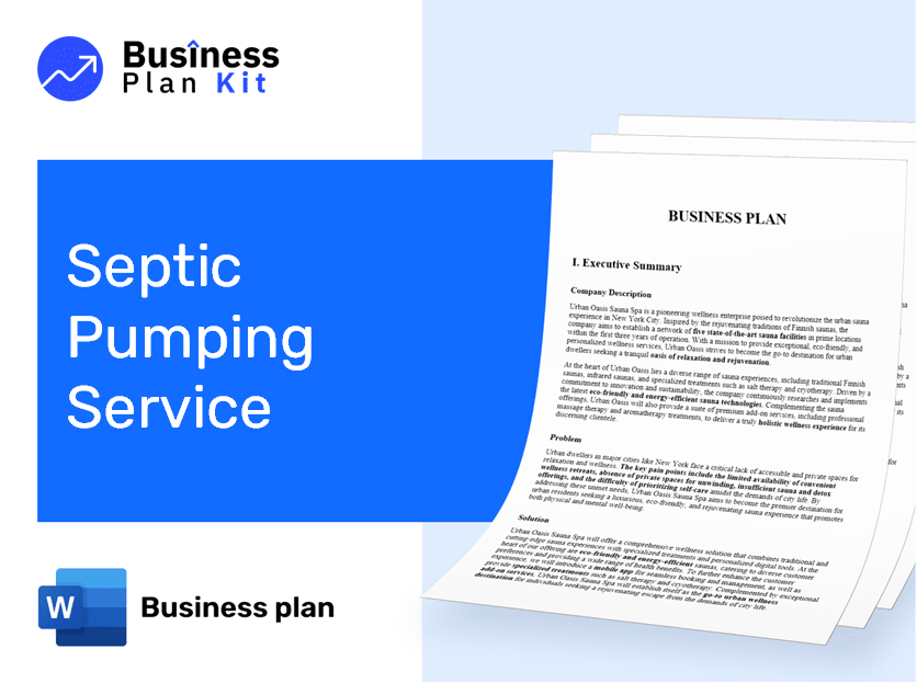 Septic Pumping Service Business Plan Example