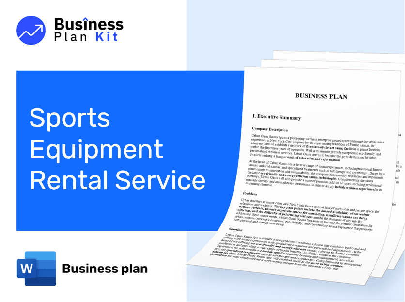Sports Equipment Rental Service Business Plan Example