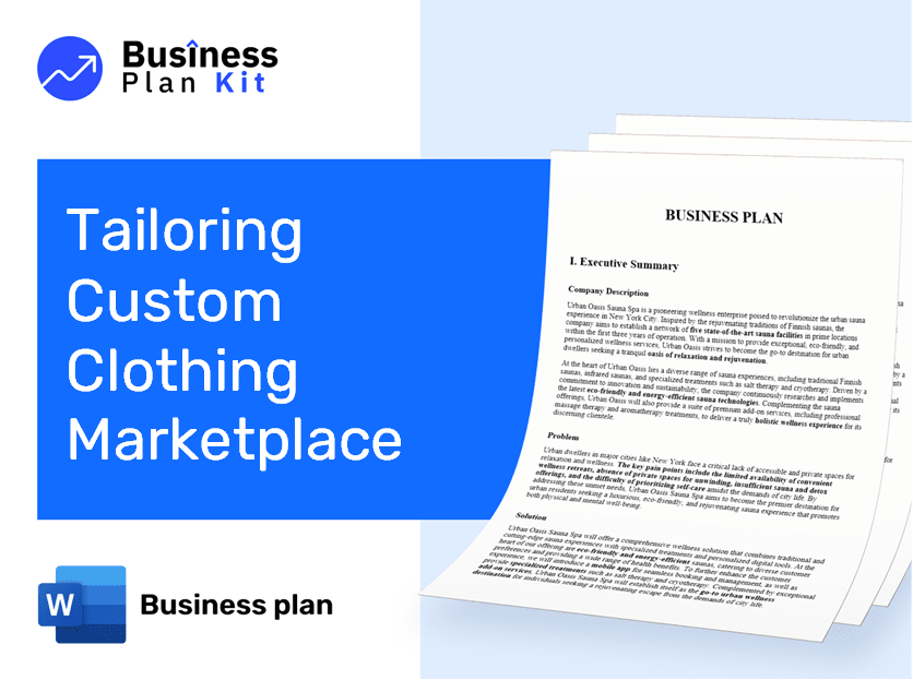 Tailoring Custom Clothing Marketplace Business Plan Example