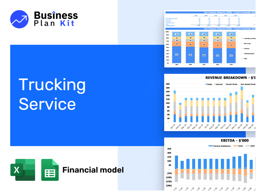 Trucking Service Financial Model Example