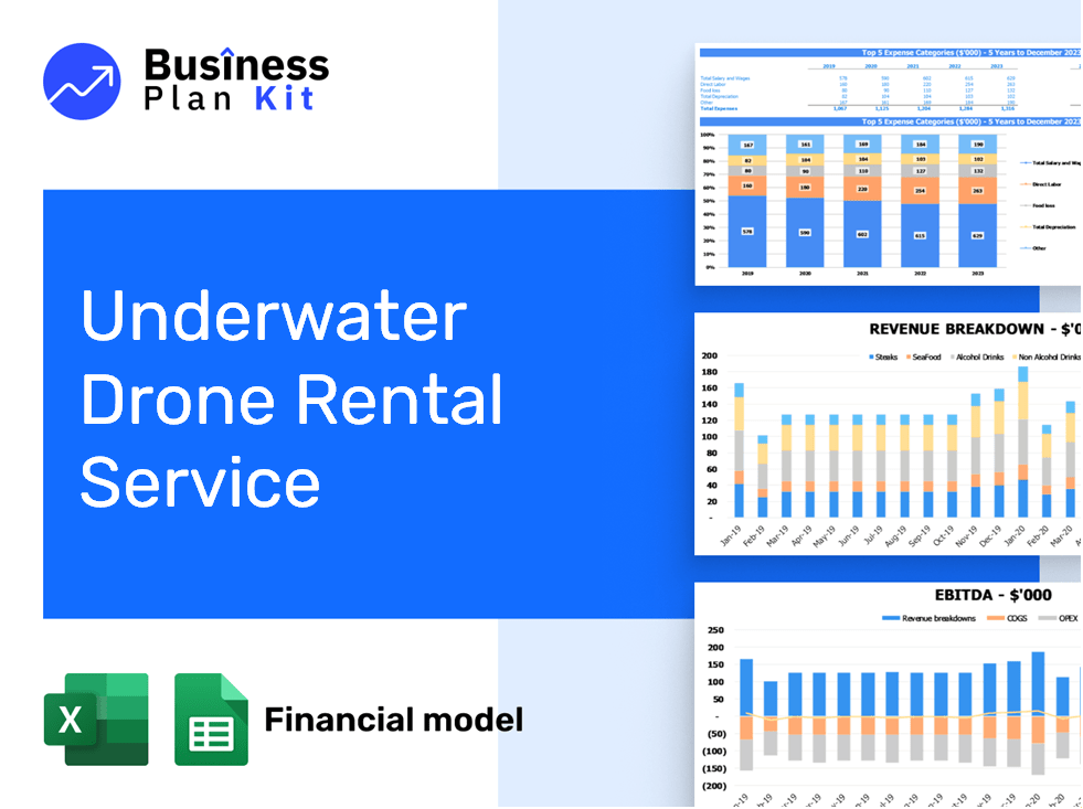 Underwater Drone Rental Service Financial Model Example