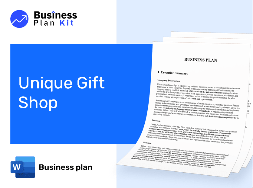 Unique Gift Shop Business Plan Example