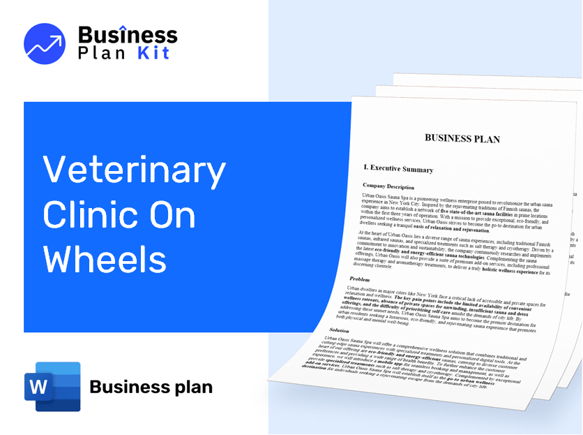 Veterinary Clinic On Wheels Business Plan Example