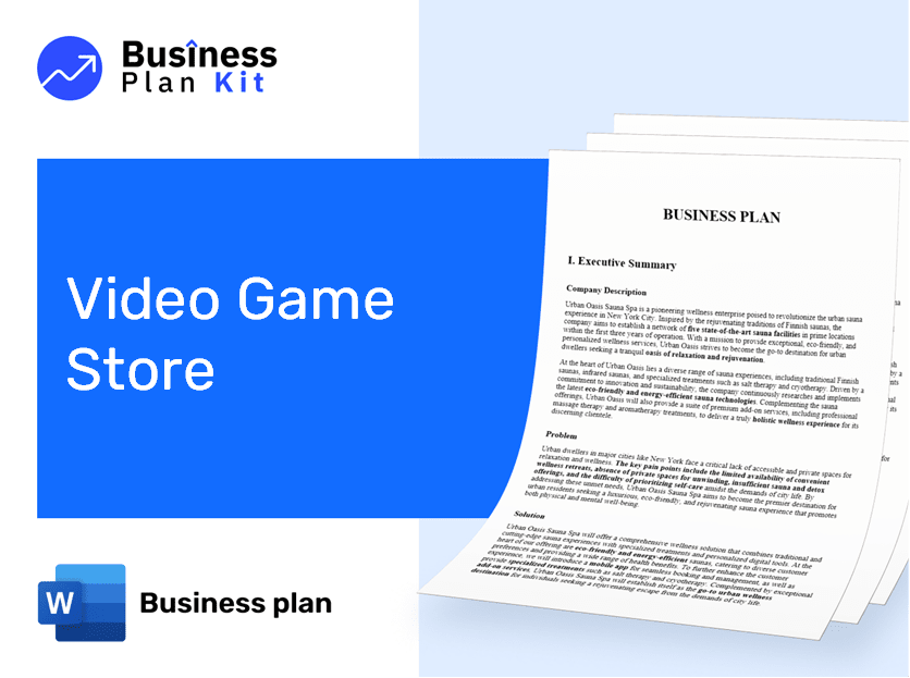 Video Game Store Business Plan Example