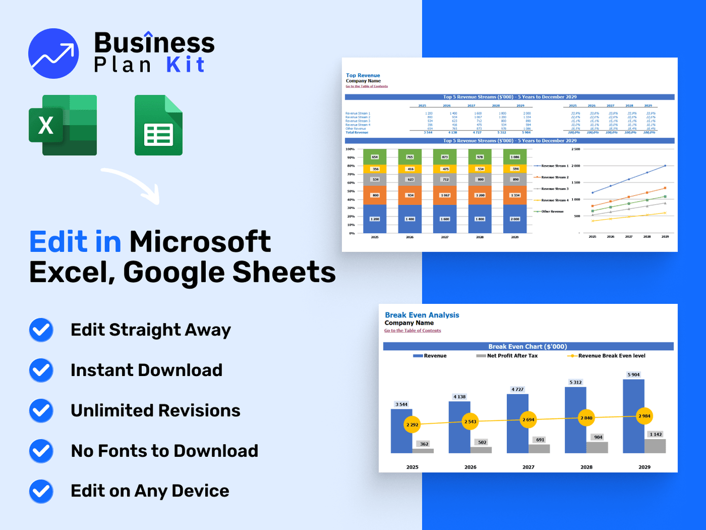 Automated Restaurant Financial Model Example: Editable Template