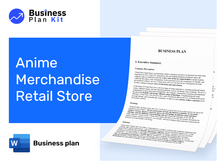 Anime Merchandise Retail Store Business Plan Example